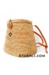 Backpack Ata Rattan Grass with Leather Strap Full Handmade